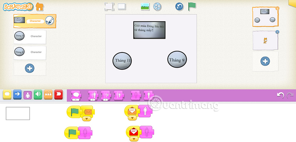 Picture 11 of How to create multiple-choice questions in ScratchJR (Part 2)