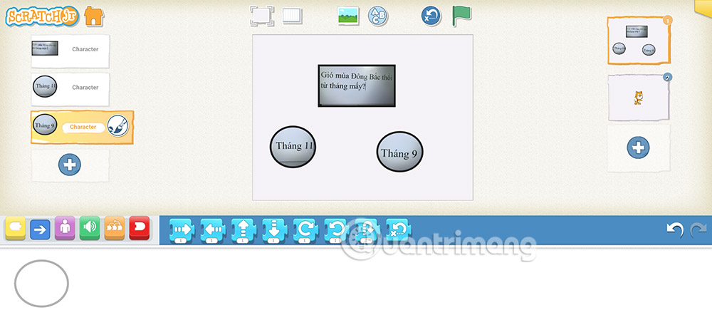 Picture 7 of How to create multiple-choice questions in ScratchJR (Part 2)