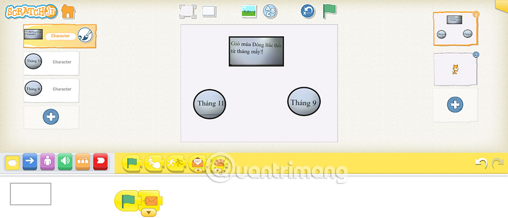 Picture 8 of How to create multiple-choice questions in ScratchJR (Part 2)