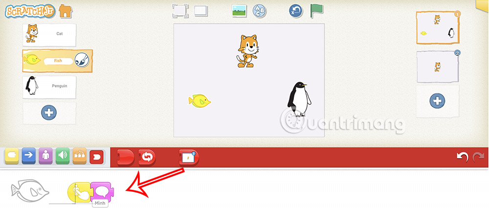 Picture 8 of How to create multiple-choice questions in ScratchJR (Part 1)