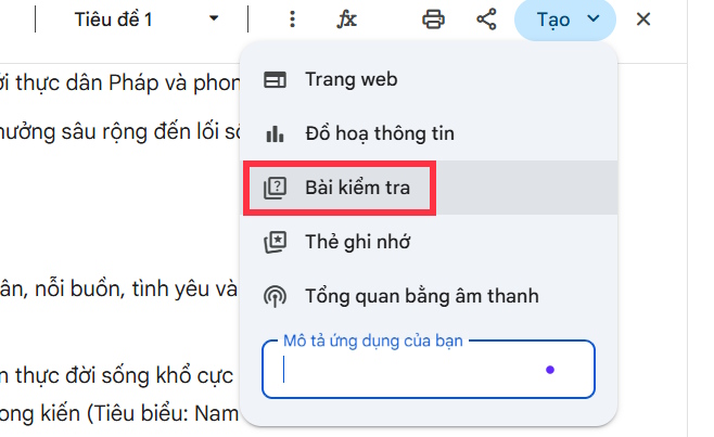 Instructions on creating multiple-choice questions on Gemini Picture 4