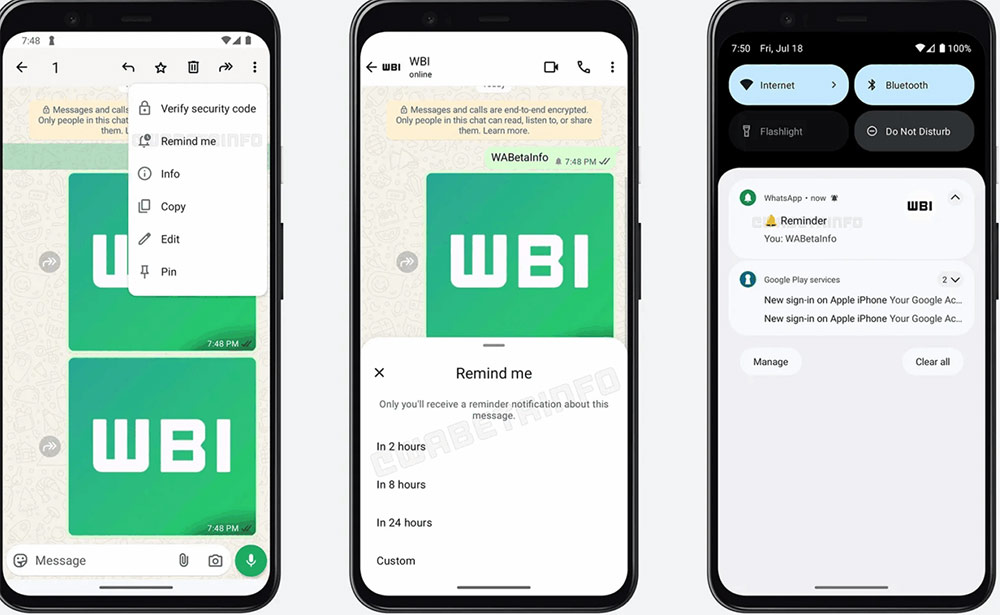 How to create reminder to read WhatsApp messages Picture 1