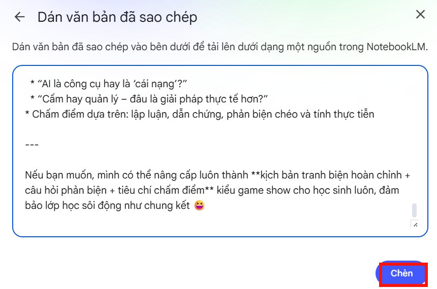 Guide to creating discussion forums using NotebookLM Picture 4