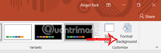 Instructions for creating PowerPoint background color effects - Create a new background for slides Picture 1