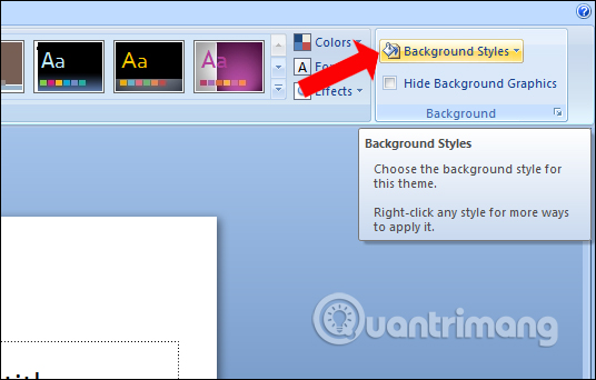 Instructions for creating PowerPoint background color effects - Create a new background for slides Picture 11