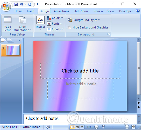 Instructions for creating PowerPoint background color effects - Create a new background for slides Picture 16