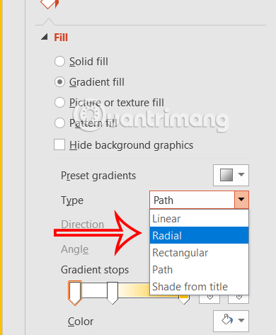 Instructions for creating PowerPoint background color effects - Create a new background for slides Picture 5