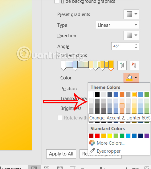 Instructions for creating PowerPoint background color effects - Create a new background for slides Picture 7