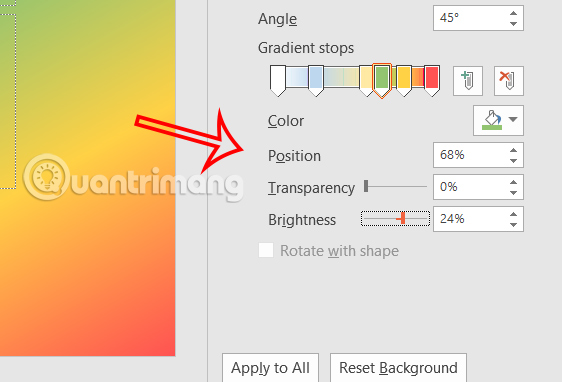 Instructions for creating PowerPoint background color effects - Create a new background for slides Picture 9