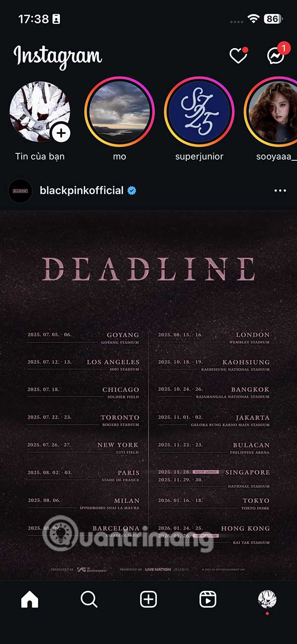 Instructions for creating animated text effects for Instagram Story Picture 1