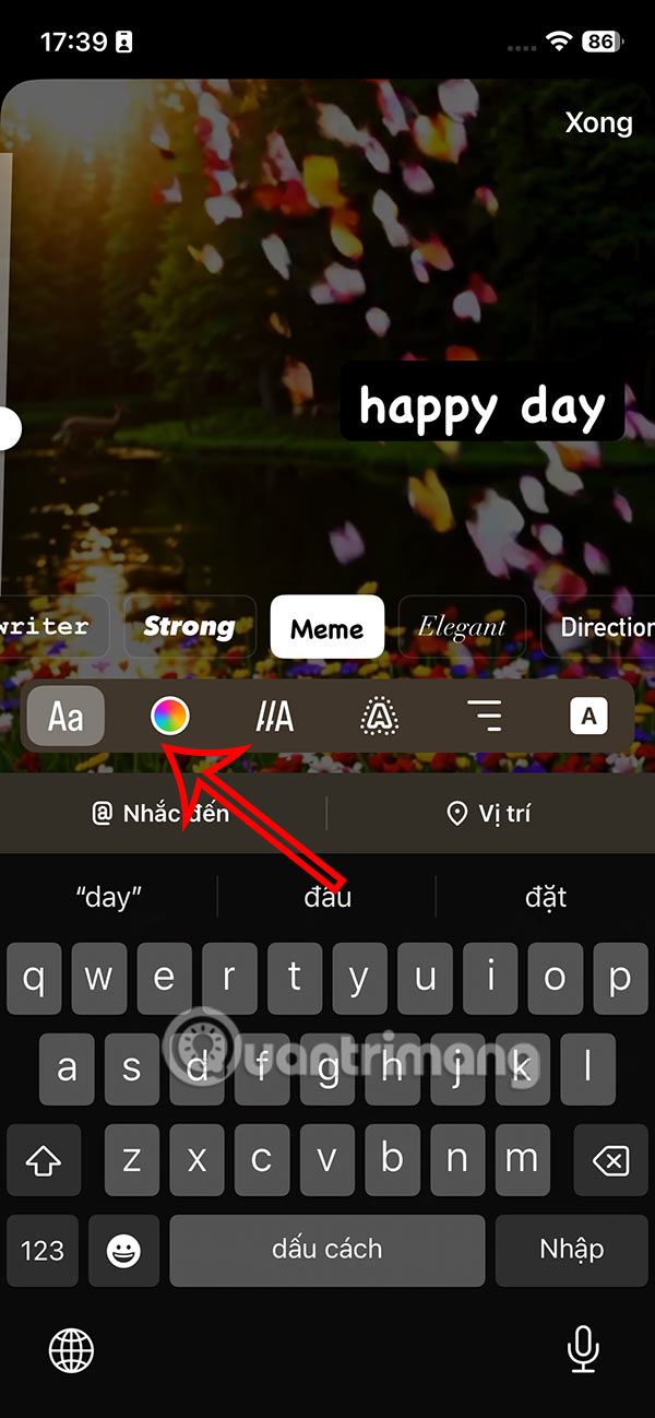Instructions for creating animated text effects for Instagram Story Picture 4