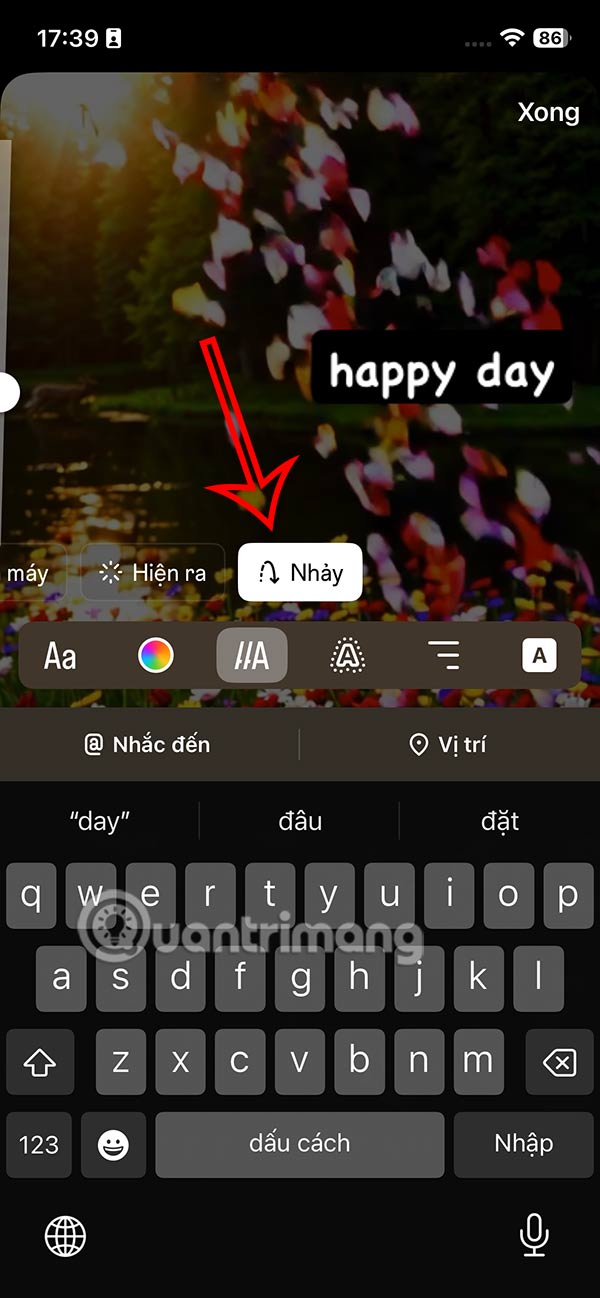 Instructions for creating animated text effects for Instagram Story Picture 6