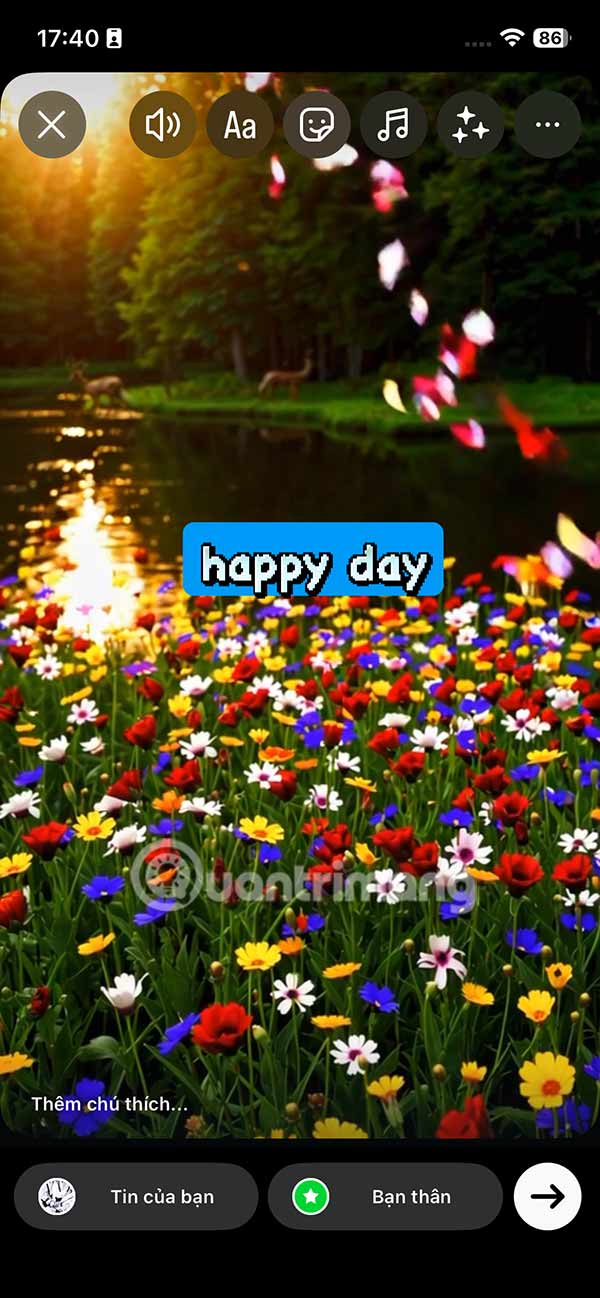 Instructions for creating animated text effects for Instagram Story Picture 8