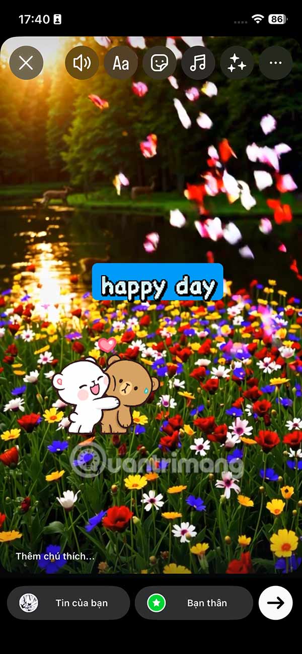 Instructions for creating animated text effects for Instagram Story Picture 9