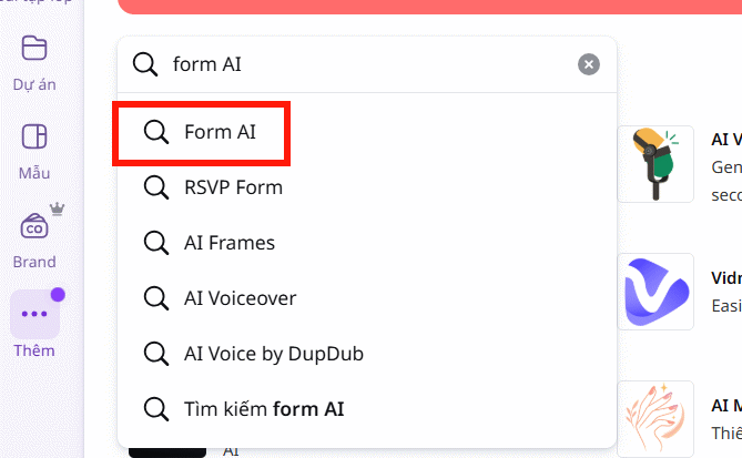 Picture 2 of Guide to creating forms in Canva using AI