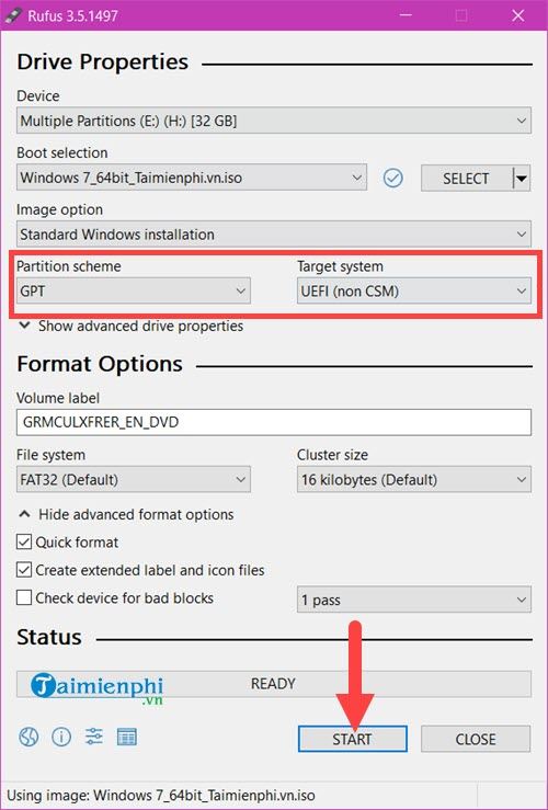 Instructions for creating UEFI standard USB boot using Rufus software Picture 5