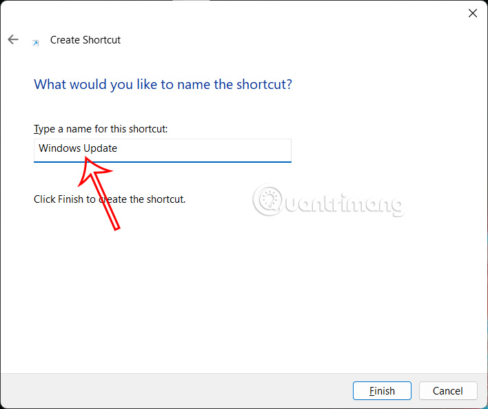 Instructions for creating Windows Update shortcuts Picture 3