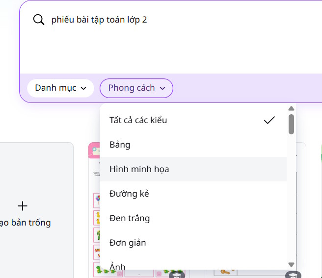 Instructions on creating worksheets in Canva Picture 1