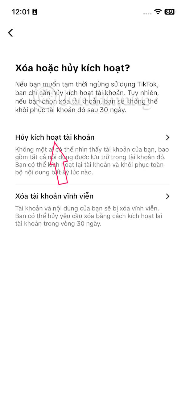 Instructions for deactivating TikTok account Picture 5