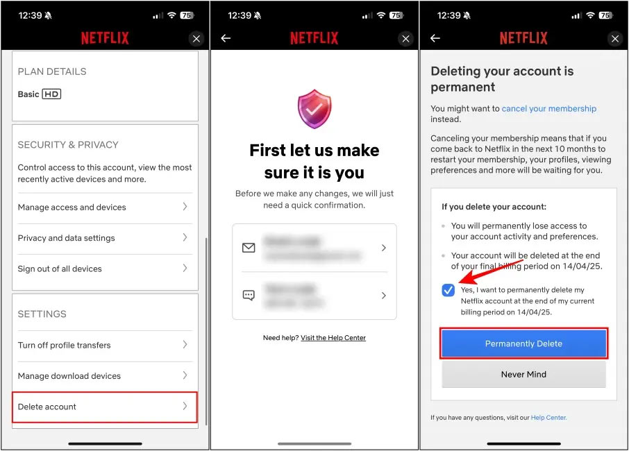 Instructions to delete Netflix account on phone, computer Picture 2