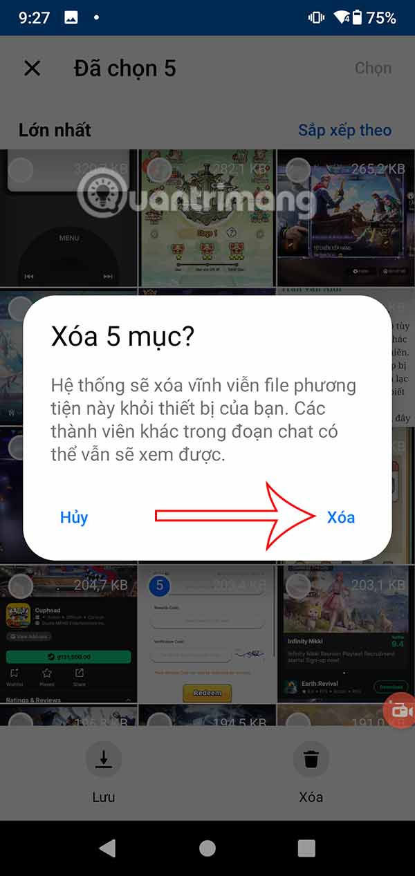 Instructions for deleting chat data on Messenger Picture 8
