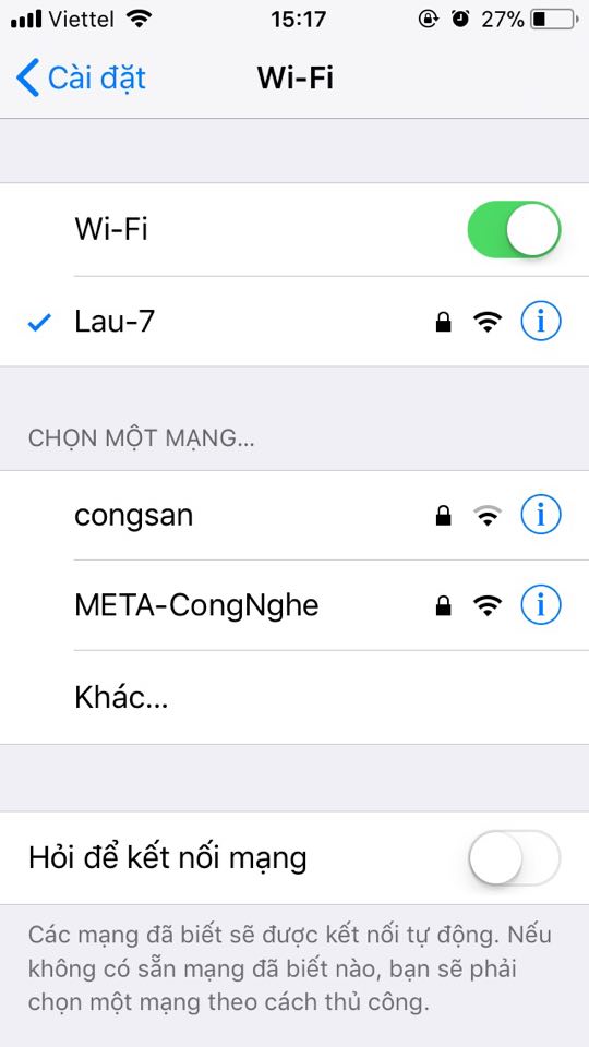 Instructions to delete (forget) connected WiFi address on iPhone Picture 3