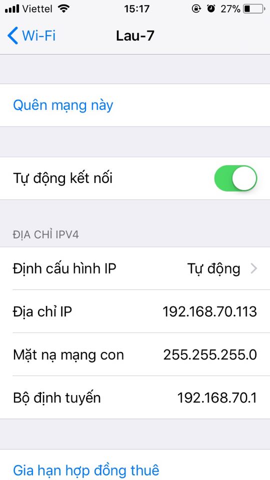 Instructions to delete (forget) connected WiFi address on iPhone Picture 4