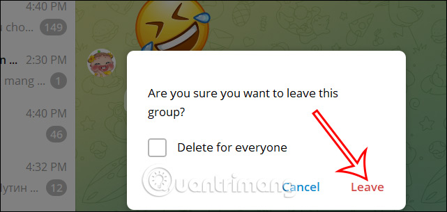 Instructions for deleting groups on Telegram Picture 7