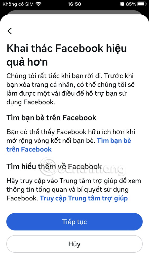 Instructions to delete Facebook personal page permanently Picture 10