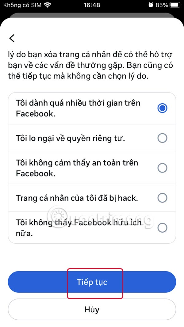 Instructions to delete Facebook personal page permanently Picture 9