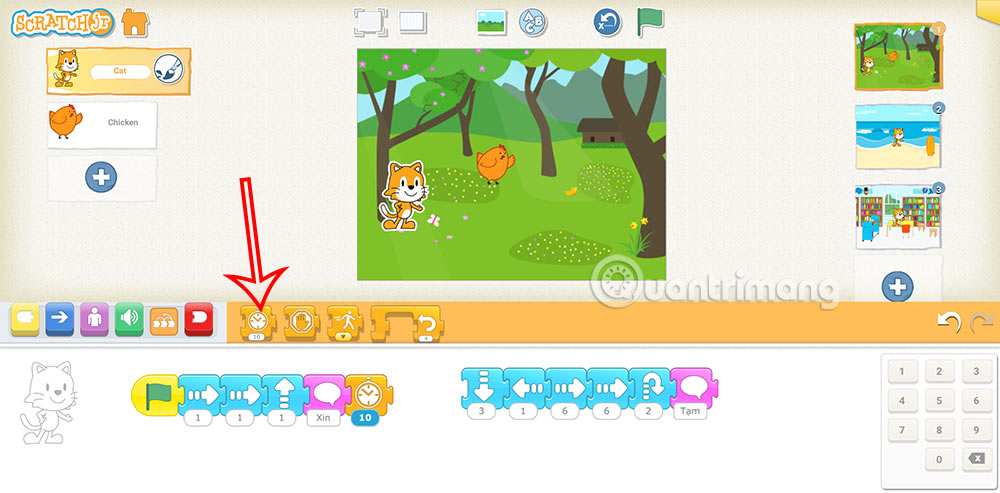 Instructions for developing ScratchJR animation scenes Picture 3
