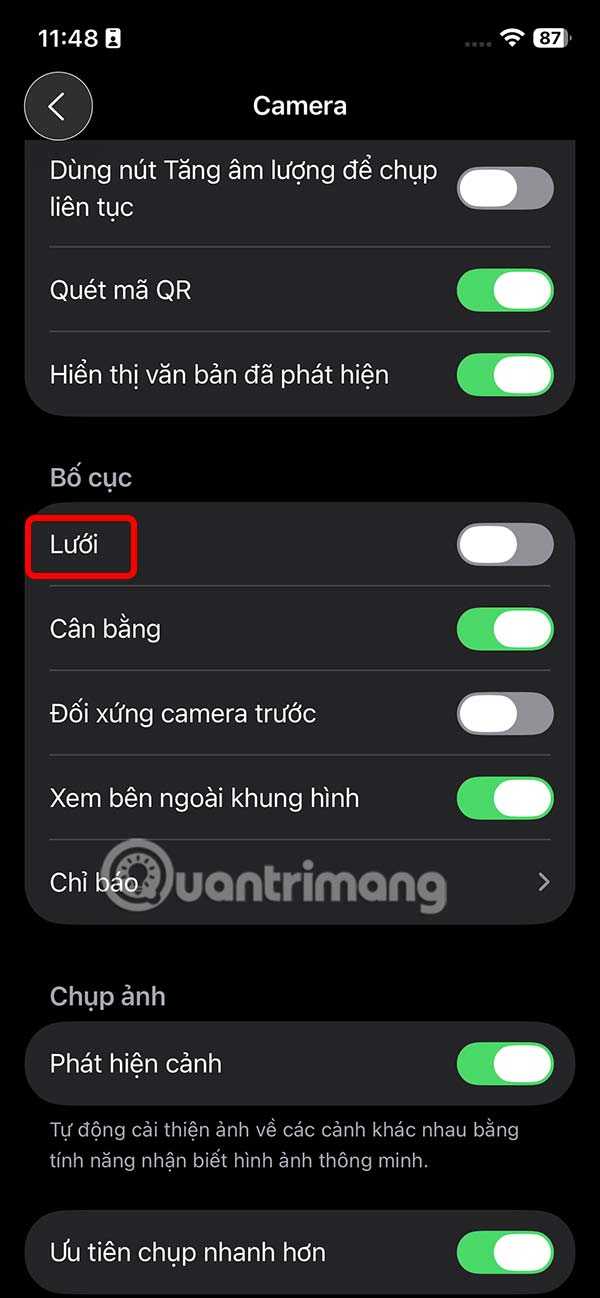 Instructions for displaying control icons in iPhone Camera Picture 7