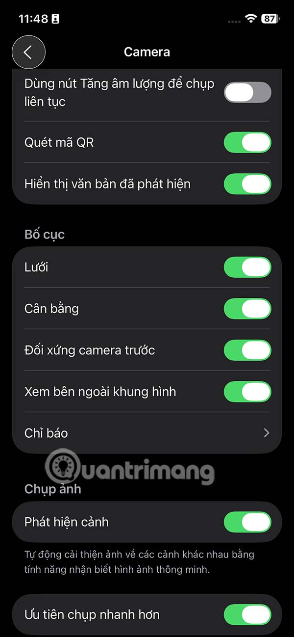 Instructions for displaying control icons in iPhone Camera Picture 8