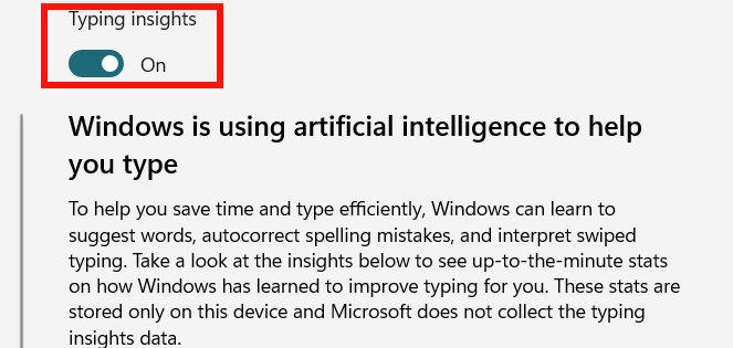 Picture 3 of Instructions on displaying keystroke information in Windows
