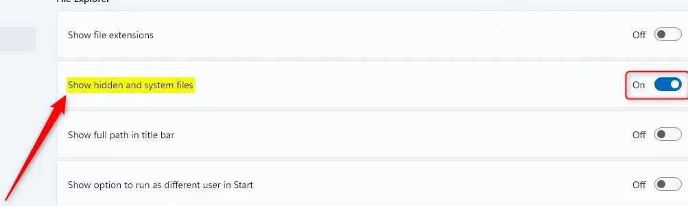 Instructions to show hidden system files in Windows 11 Picture 3