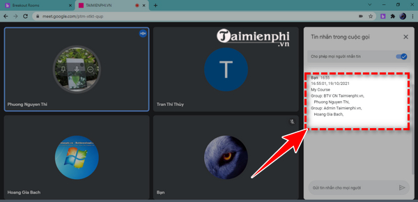 Instructions for dividing groups in Google Meet Picture 16