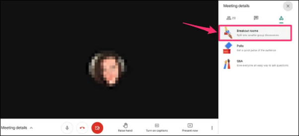 Instructions for dividing groups in Google Meet Picture 23