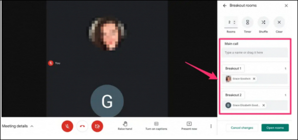 Instructions for dividing groups in Google Meet Picture 24