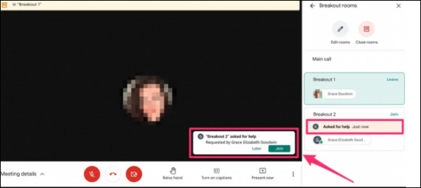 Instructions for dividing groups in Google Meet Picture 25