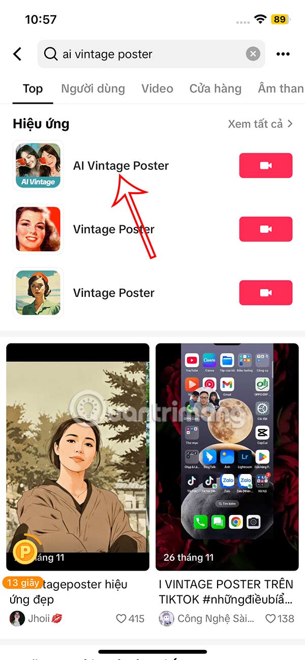 Instructions for downloading AI Vintage filter on TikTok Picture 3