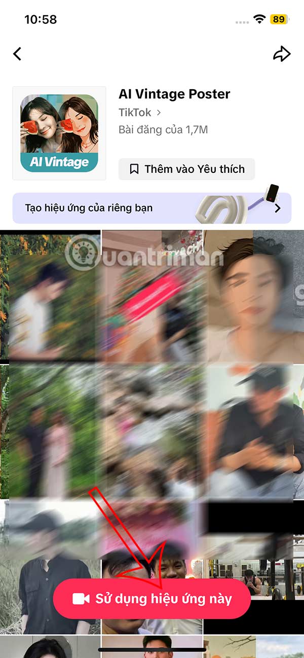 Instructions for downloading AI Vintage filter on TikTok Picture 4