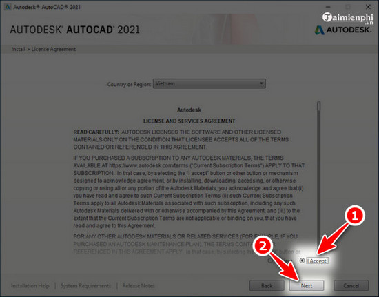 Instructions for downloading and installing AutoCAD 2021 on PC and Laptop computers Picture 6