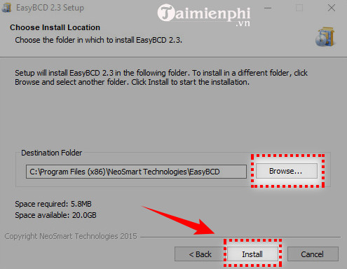 Instructions for downloading and installing EasyBCD on your computer Picture 7