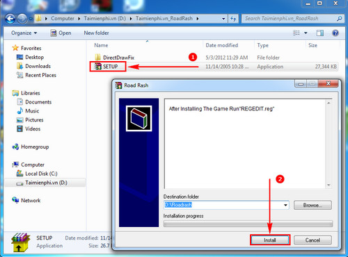Instructions for downloading and installing the game Road Rash on Windows 7 without errors Picture 2