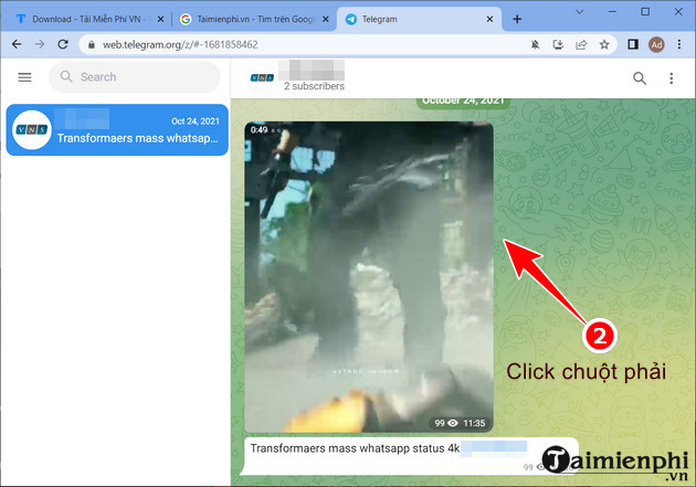 Instructions for downloading Telegram videos, saving videos to your phone or computer Picture 2