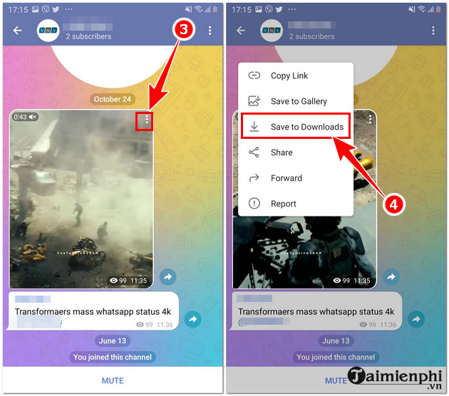 Instructions for downloading Telegram videos, saving videos to your phone or computer Picture 6