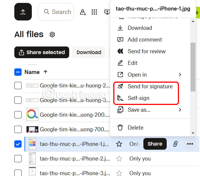 Instructions for editing photos on Dropbox Picture 5