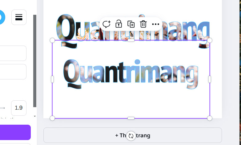Instructions for embedding images into text on Canva Picture 11
