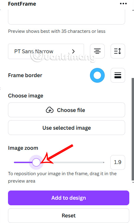 Instructions for embedding images into text on Canva Picture 9