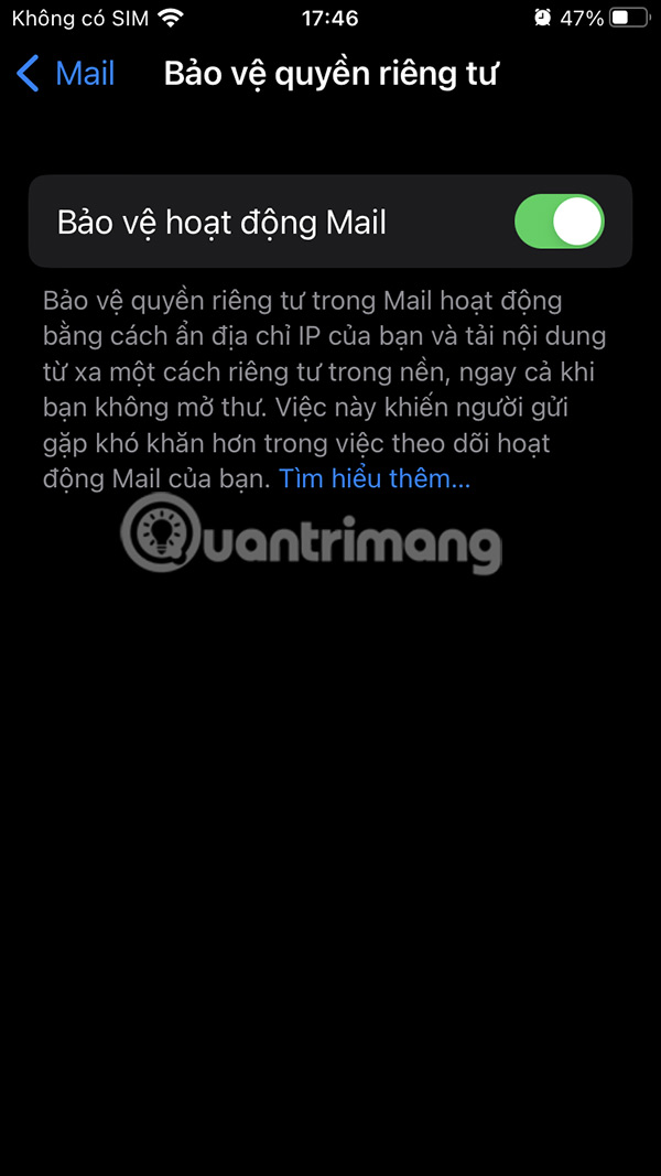 Instructions for enabling iPhone Mail privacy protection Picture 4